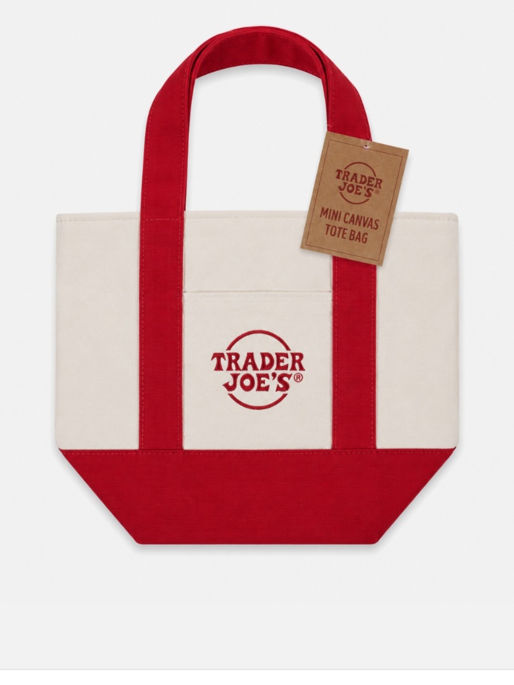 Trader Joe’s Mini Canvas Tote - New With Tags
